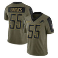 Broks D.Lions #55 Derrick Barnes Player Olive Salute To Service Limited Game Stitched Jerseys