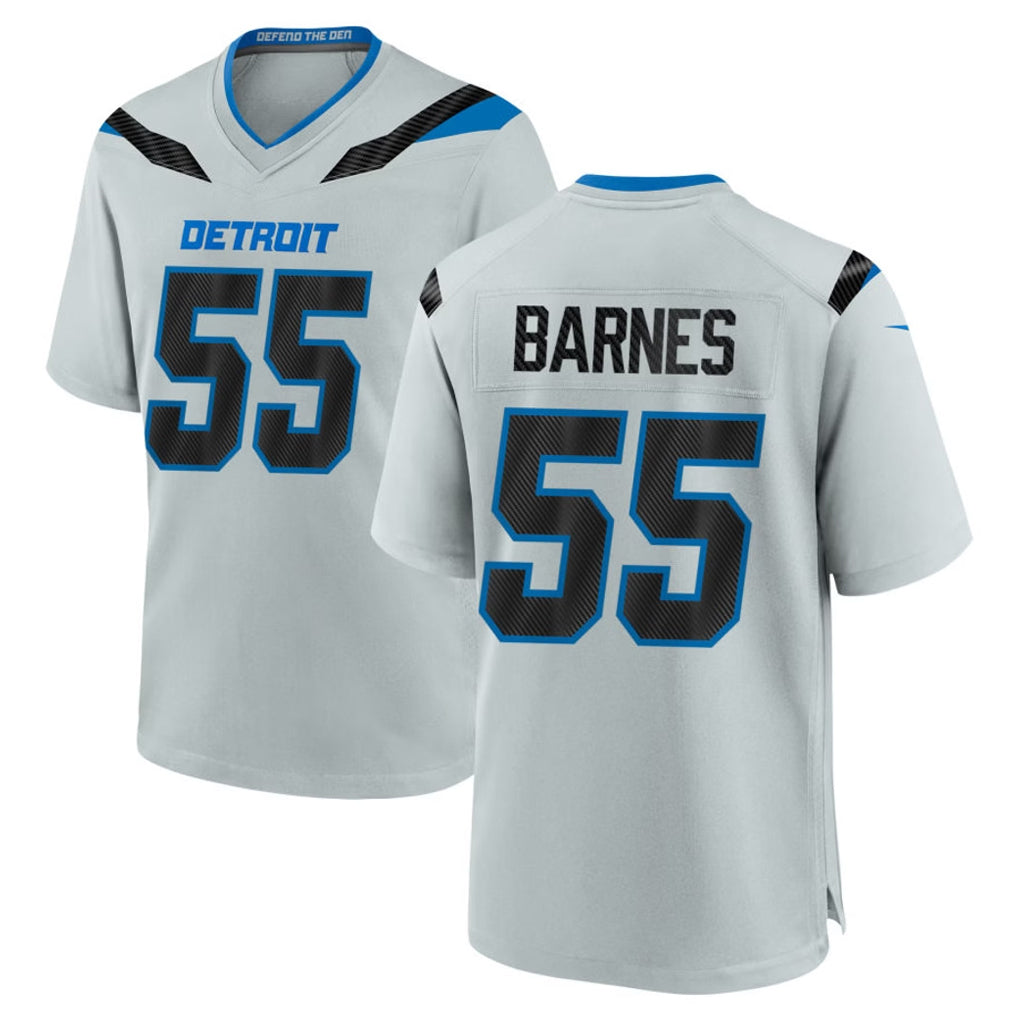 Broks D.Lions #55 Derrick Barnes Player Silver 2026 Rivalries Collection Home Game Stitched Jerseys