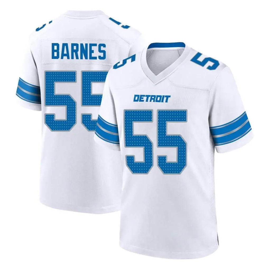 Broks D.Lions #55 Derrick Barnes Player White Alternate Home Game Stitched Jerseys