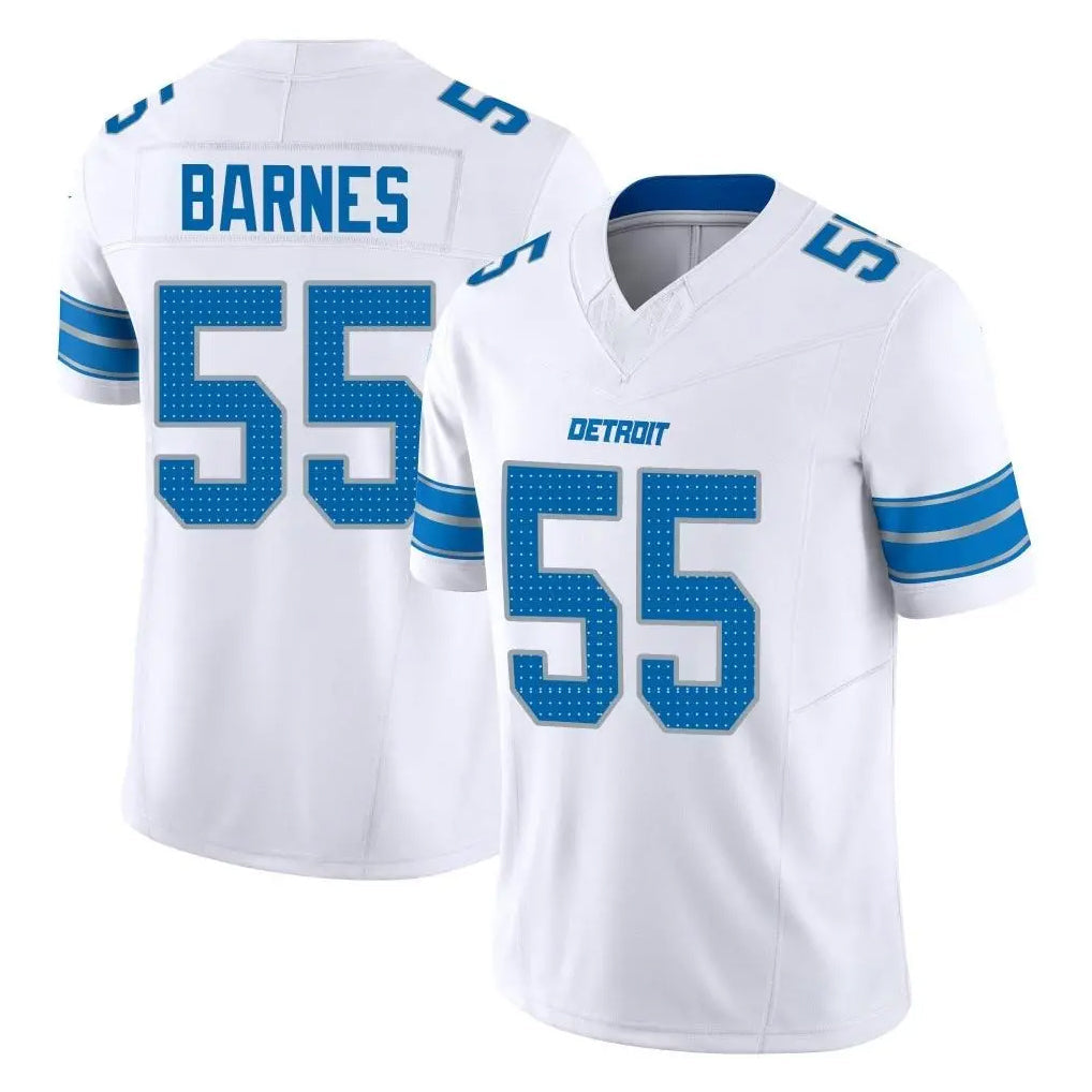 Broks D.Lions #55 Derrick Barnes Player White Limited Vapor F.U.S.E. Alternate Home Game Stitched Jerseys