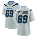 Broks D.Lions #69 Tate Ratledge Player Silver 2026 Rivalries Collection Home Game Stitched Jerseys