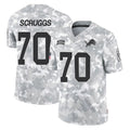 Broks D.Lions #70 Juice Scruggs Player Arctic Camo Salute To Service Limited Stitched Jerseys