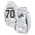 Broks D.Lions #70 Juice Scruggs Player Arctic Camo Salute to Service Hoodies Limited Game Stitched Jerseys