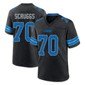 Broks D.Lions #70 Juice Scruggs Player Black Alternate Vapor F.U.S.E. Limited Home Game Stitched Jerseys