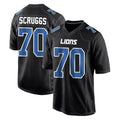 Broks D.Lions #70 Juice Scruggs Player Black Fashion Home Game Stitched Jerseys