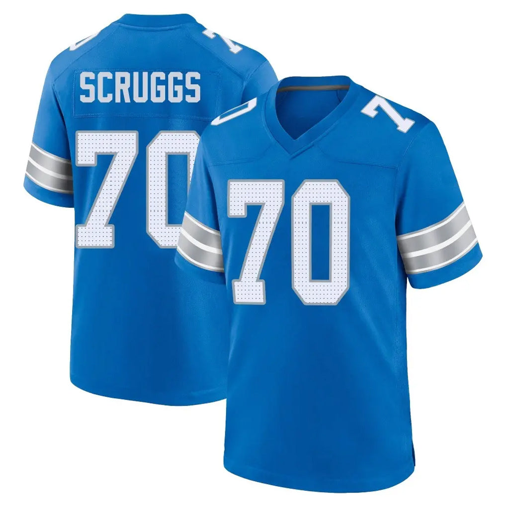 Broks D.Lions #70 Juice Scruggs Player Black Salute to Service Hoodies Limited Game Stitched Jerseys
