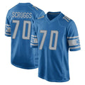 Broks D.Lions #70 Juice Scruggs Player Blue Home Game Stitched Jerseys