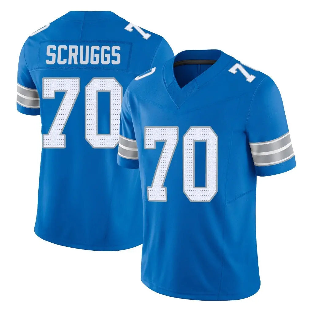 Broks D.Lions #70 Juice Scruggs Player Blue Limited Vapor F.U.S.E. Alternate Home Game Stitched Jerseys