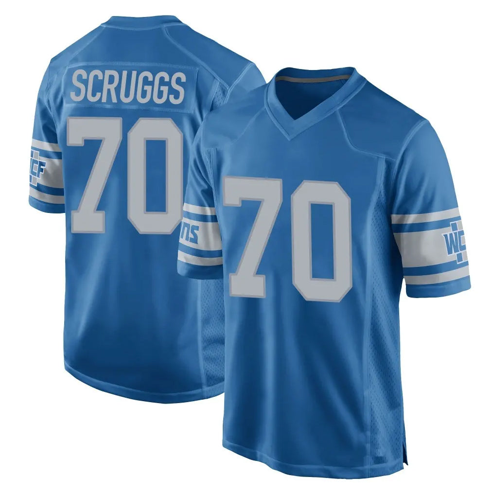 Broks D.Lions #70 Juice Scruggs Player Blue Vapor Untouchable Throwback Game Stitched Jerseys