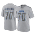 Broks D.Lions #70 Juice Scruggs Player Gray Atmosphere Fashion Home Game Stitched Jerseys