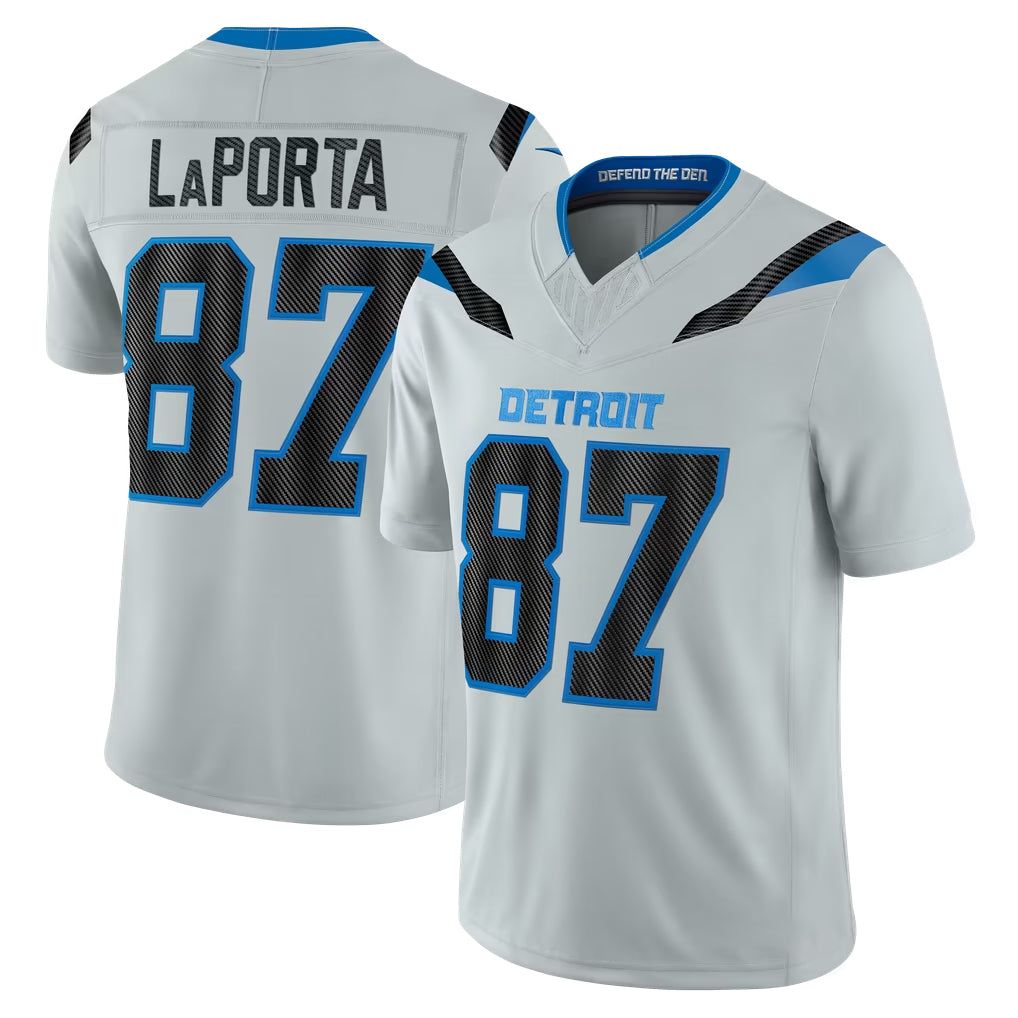 Broks D.Lions #87 Sam LaPorta Player Silver Limited 2026 Rivalries Collection Home Game Stitched Jerseys