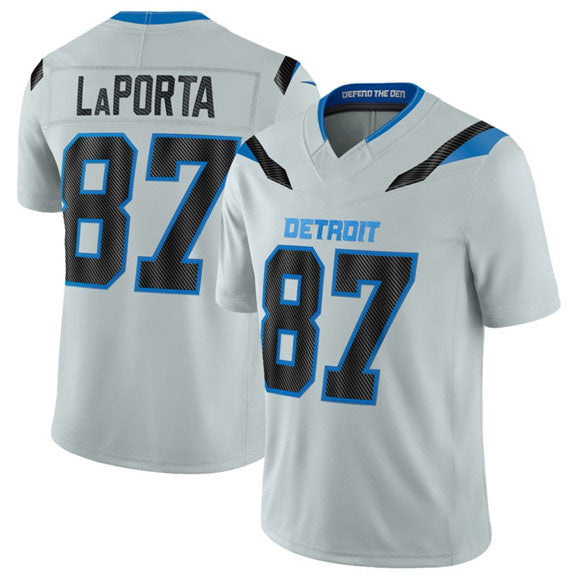 Broks D.Lions #87 Sam LaPorta Silver 2026 F.U.S.E. Rivalries Collection Limited Football Stitched Jersey