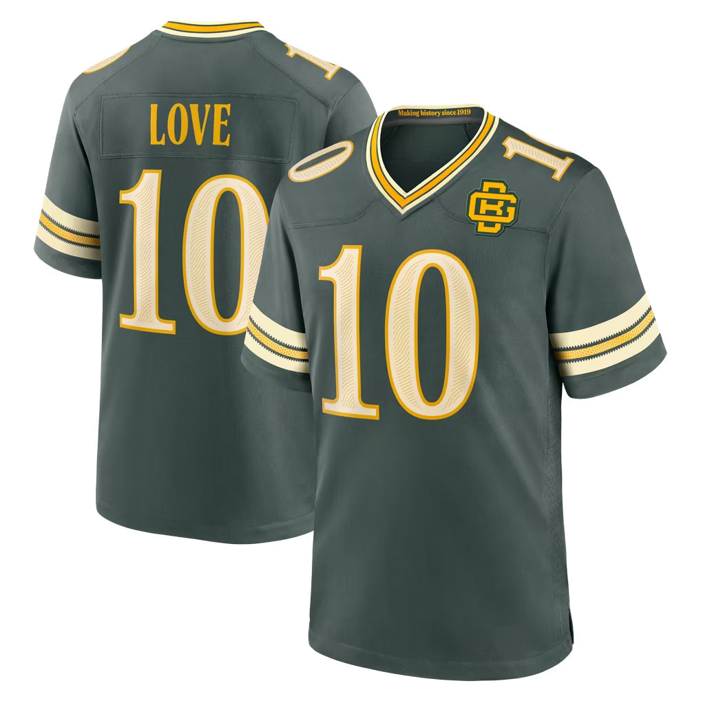Broks GB.Packers #10 Jordan Love Player Green 2026 Rivalries Collection Home Game Stitched Jerseys