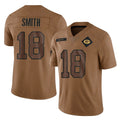 Broks GB.Packers #18 Jonnu Smith Player Brown Salute To Service Limited Stitched Jerseys