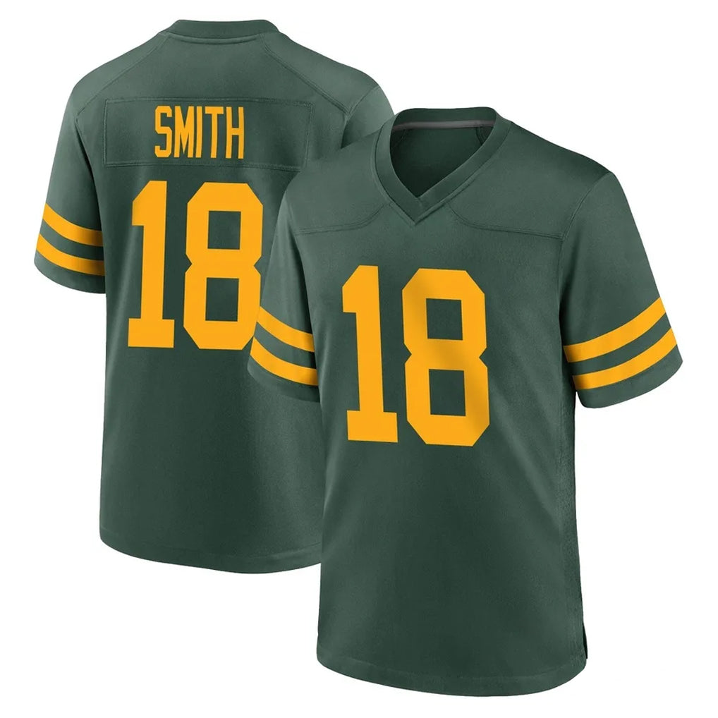 Broks GB.Packers #18 Jonnu Smith Player Green Alternate Home Game Stitched Jerseys