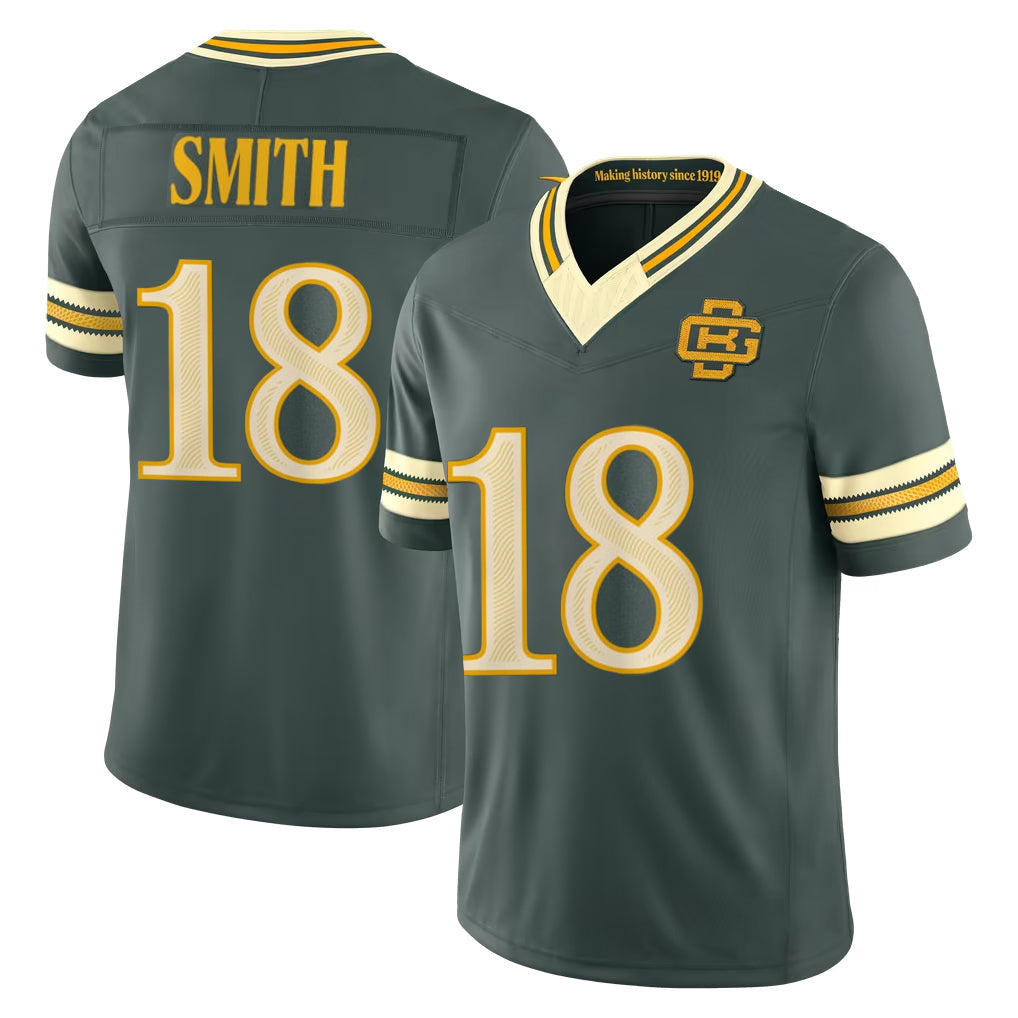 Broks GB.Packers #18 Jonnu Smith Player Green Limited 2026 Rivalries Collection Home Game Stitched Jerseys