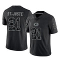 Broks GB.Packers #21 Benjamin St-Juste Player Black Reflective Limited Home Game Stitched Jerseys