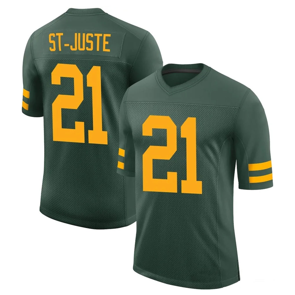 Broks GB.Packers #21 Benjamin St-Juste Player Green Alternate Vapor Home Game Stitched Jerseys
