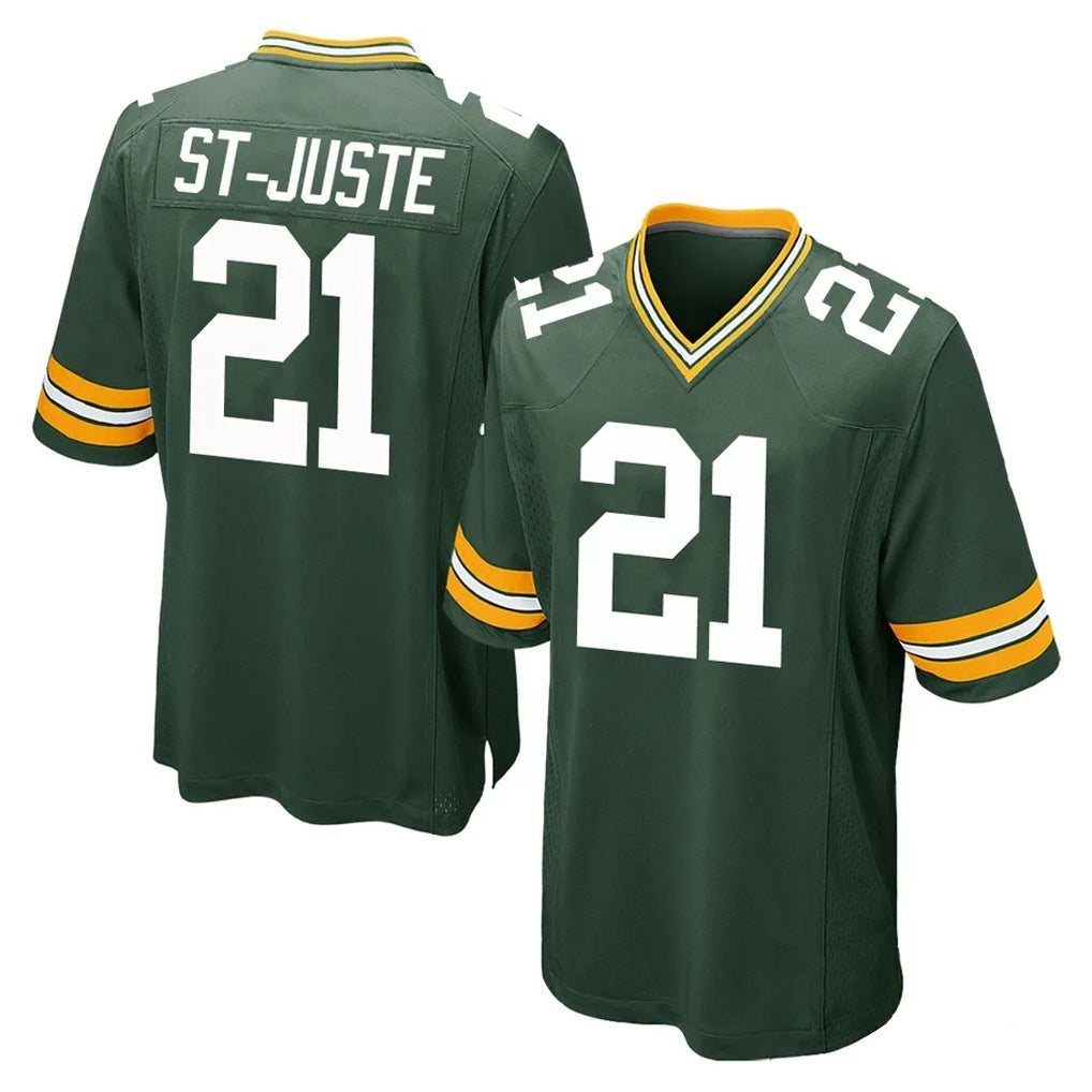 Broks GB.Packers #21 Benjamin St-Juste Player Green Home Game Stitched Jerseys