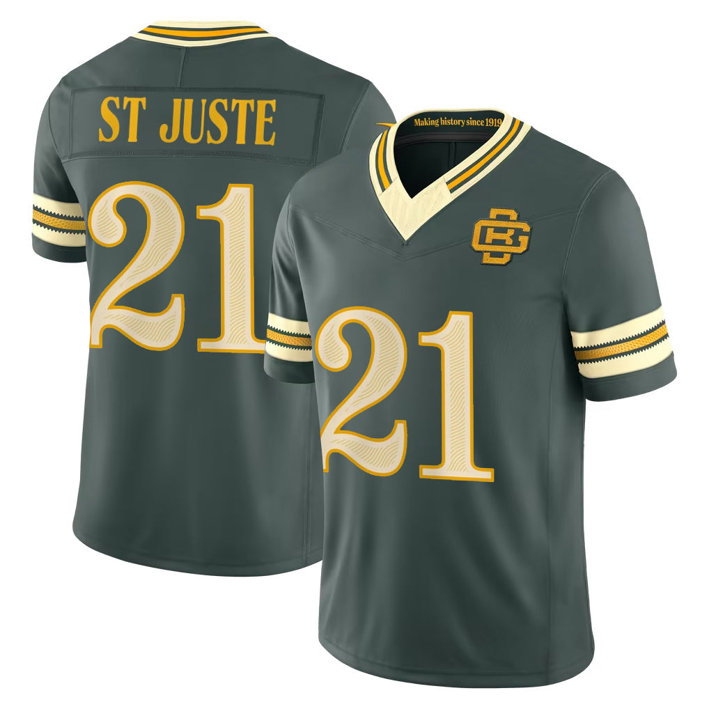 Broks GB.Packers #21 Benjamin St-Juste Player Green Limited 2026 Rivalries Collection Home Game Stitched Jerseys