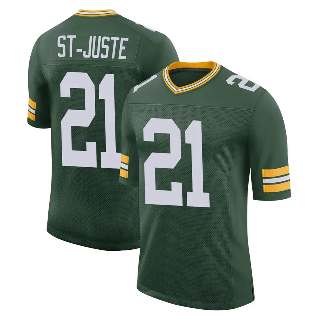 Broks GB.Packers #21 Benjamin St-Juste Player Green Limited Classic Home Game Stitched Jerseys
