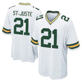Broks GB.Packers #21 Benjamin St-Juste Player White Home Game Stitched Jerseys