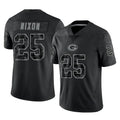 Broks GB.Packers #25 Keisean Nixon Player Black Reflective Limited Home Game Stitched Jerseys