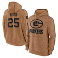 Broks GB.Packers #25 Keisean Nixon Player Brown Salute to Service Hoodies Limited Game Stitched Jerseys
