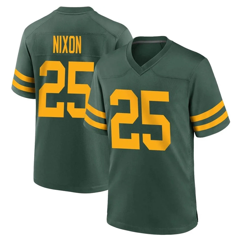 Broks GB.Packers #25 Keisean Nixon Player Green Alternate Home Game Stitched Jerseys