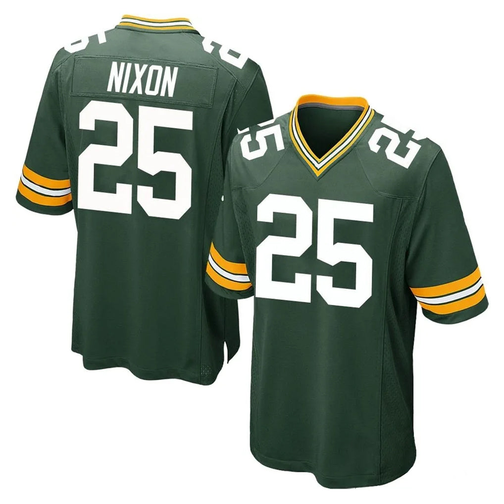 Broks GB.Packers #25 Keisean Nixon Player Green Home Game Stitched Jerseys