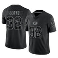 Broks GB.Packers #32 MarShawn Lloyd Player Black Reflective Limited Home Game Stitched Jerseys