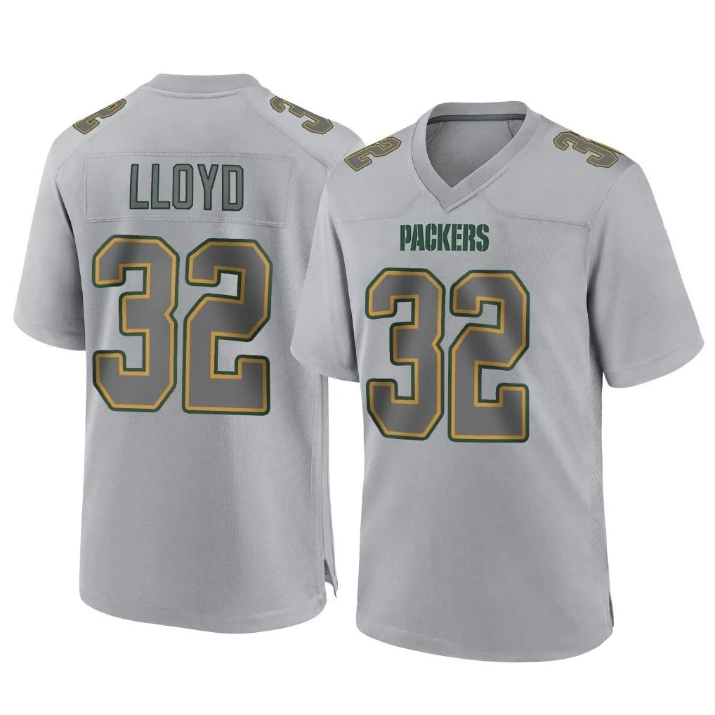 Broks GB.Packers #32 MarShawn Lloyd Player Gray Atmosphere Fashion Home Game Stitched Jerseys