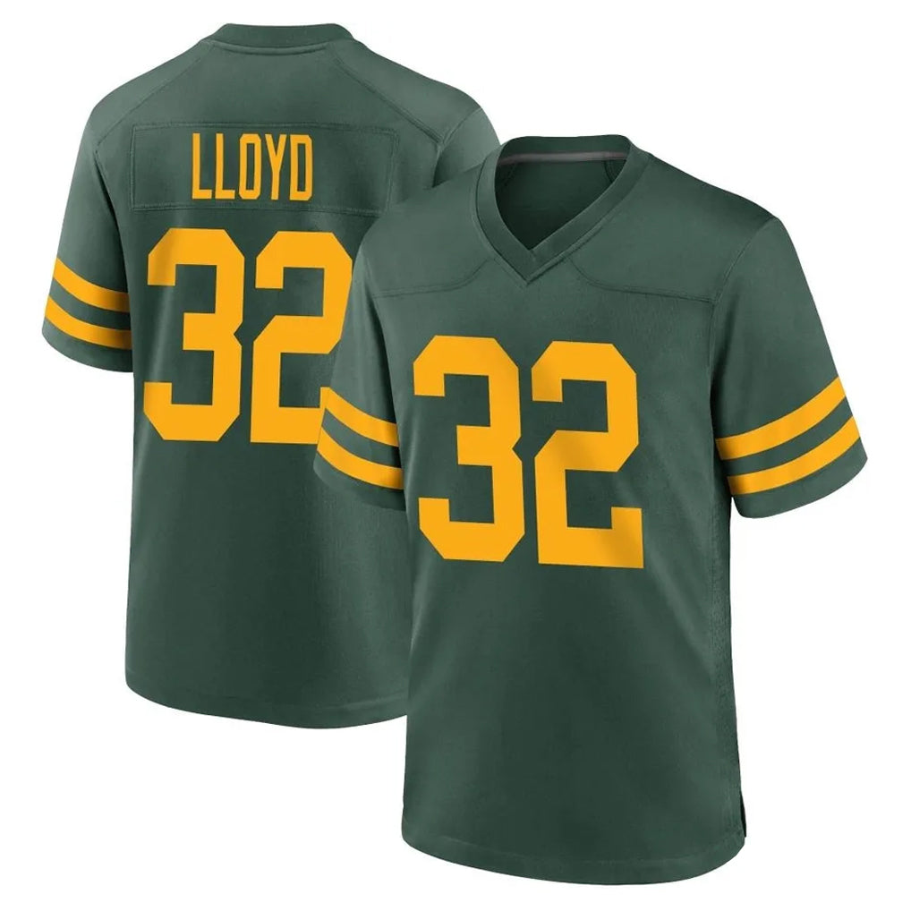 Broks GB.Packers #32 MarShawn Lloyd Player Green Alternate Home Game Stitched Jerseys