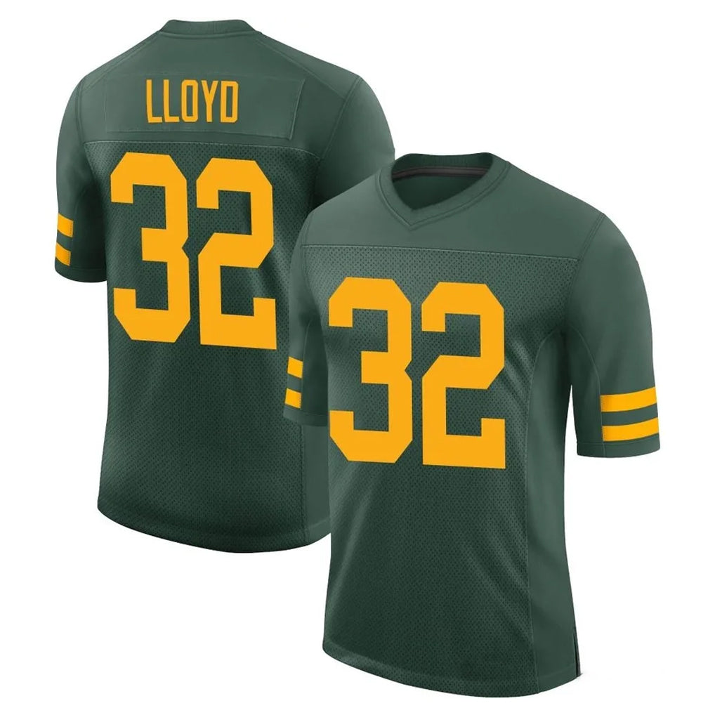 Broks GB.Packers #32 MarShawn Lloyd Player Green Alternate Vapor Home Game Stitched Jerseys