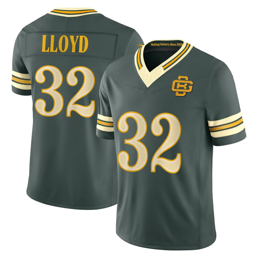 Broks GB.Packers #32 MarShawn Lloyd Player Green Limited 2026 Rivalries Collection Home Game Stitched Jerseys