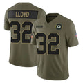 Broks GB.Packers #32 MarShawn Lloyd Player Olive 2025 Salute To Service Limited Home Game Stitched Jerseys