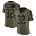Broks GB.Packers #32 MarShawn Lloyd Player Olive Salute To Service Limited Game Stitched Jerseys