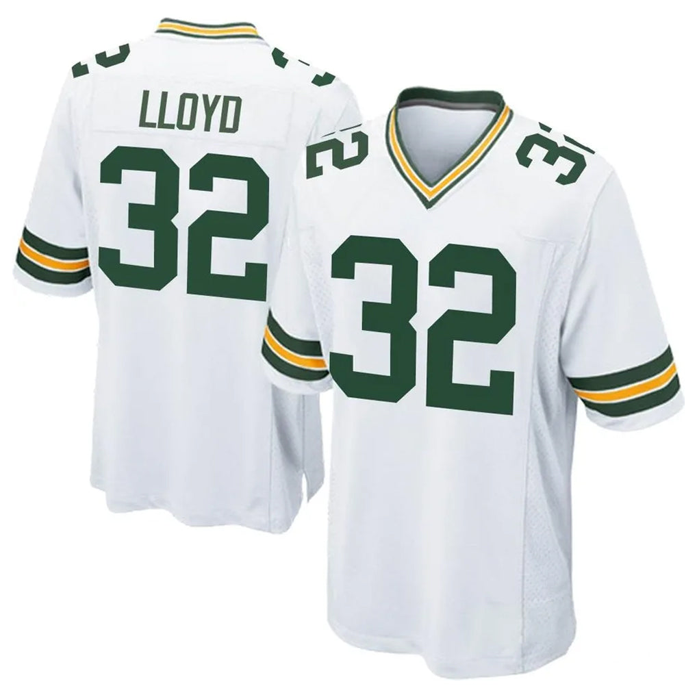 Broks GB.Packers #32 MarShawn Lloyd Player White Home Game Stitched Jerseys