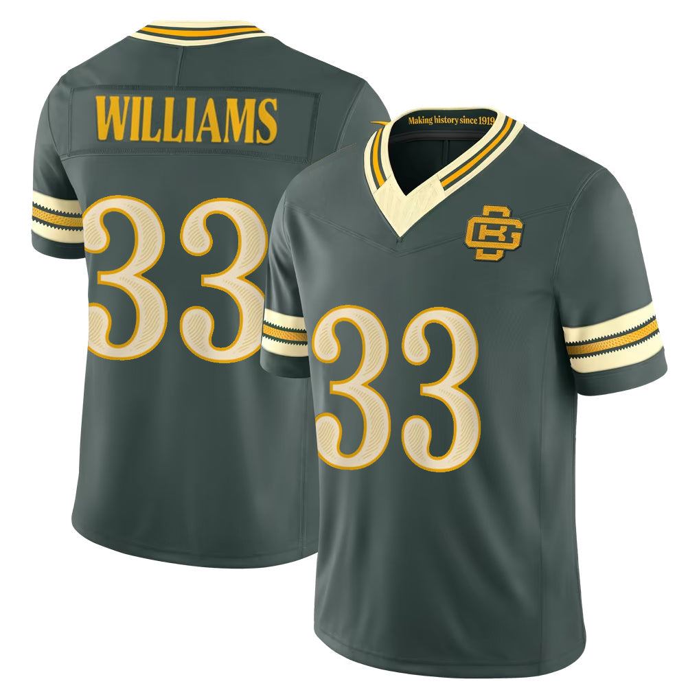 Broks GB.Packers #33 Evan Williams Player Green Limited 2026 Rivalries Collection Home Game Stitched Jerseys