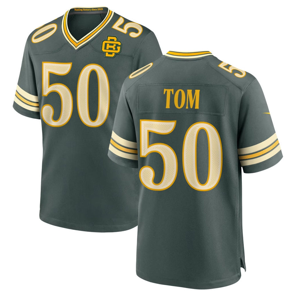 Broks GB.Packers #50 Zach Tom Player Green 2026 Rivalries Collection Home Game Stitched Jerseys