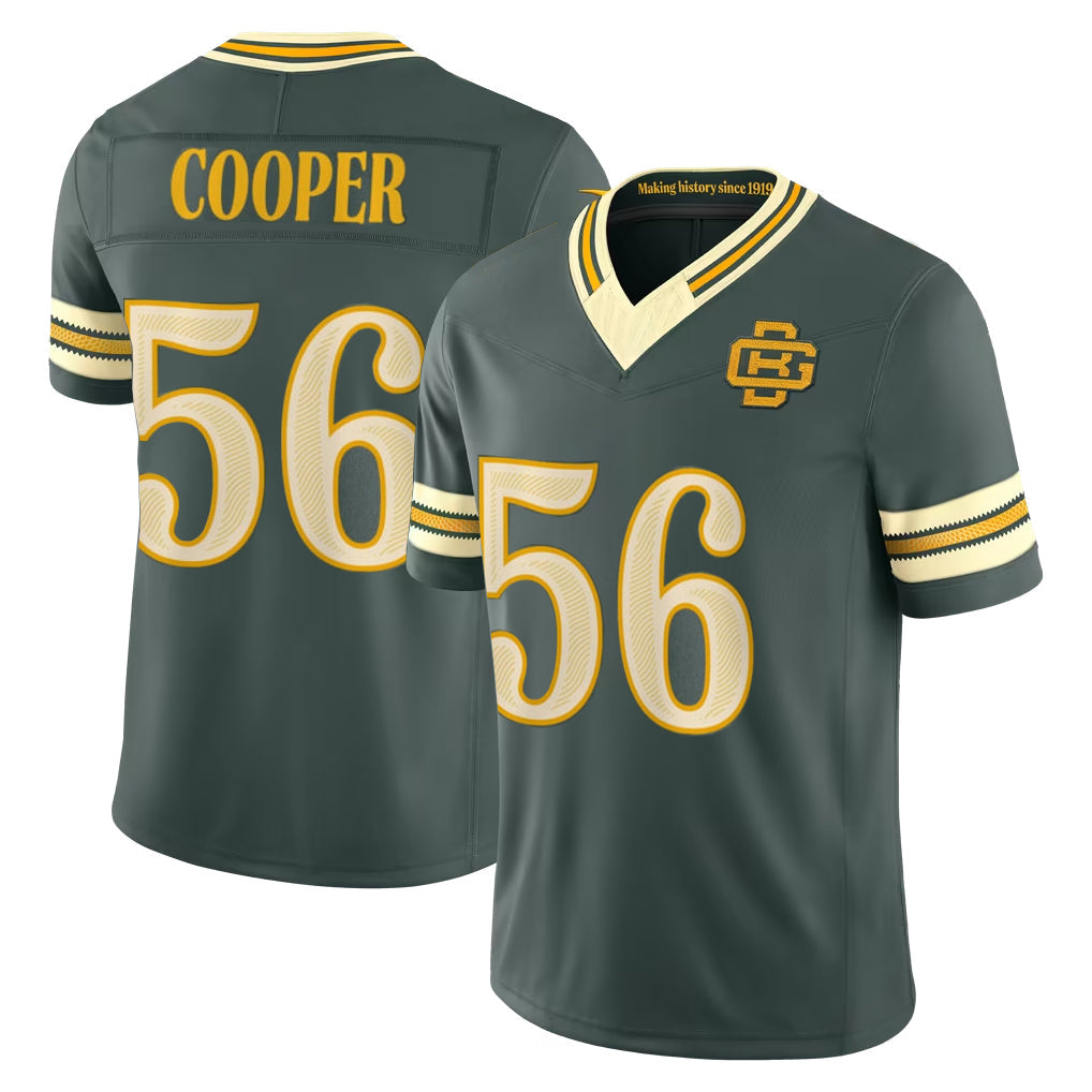 Broks GB.Packers #56 Edgerrin Cooper Player Green Limited 2026 Rivalries Collection Home Game Stitched Jerseys