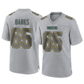 Broks GB.Packers #65 Aaron Banks Player Gray Atmosphere Fashion Home Game Stitched Jerseys
