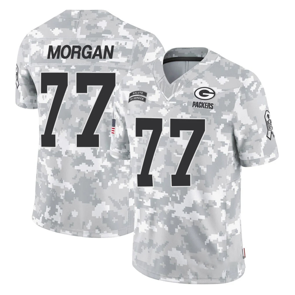 Broks GB.Packers #77 Jordan Morgan Player Arctic Camo Salute To Service Limited Stitched Jerseys
