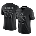 Broks GB.Packers #77 Jordan Morgan Player Black Reflective Limited Home Game Stitched Jerseys