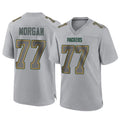 Broks GB.Packers #77 Jordan Morgan Player Gray Atmosphere Fashion Home Game Stitched Jerseys