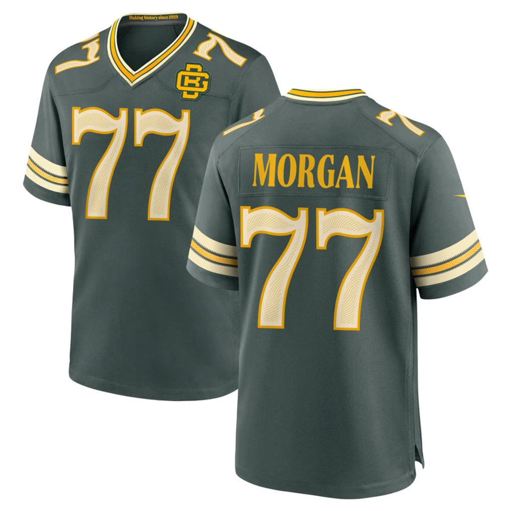 Broks GB.Packers #77 Jordan Morgan Player Green 2026 Rivalries Collection Home Game Stitched Jerseys