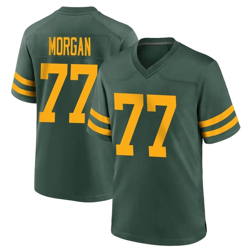 Broks GB.Packers #77 Jordan Morgan Player Green Alternate Home Game Stitched Jerseys