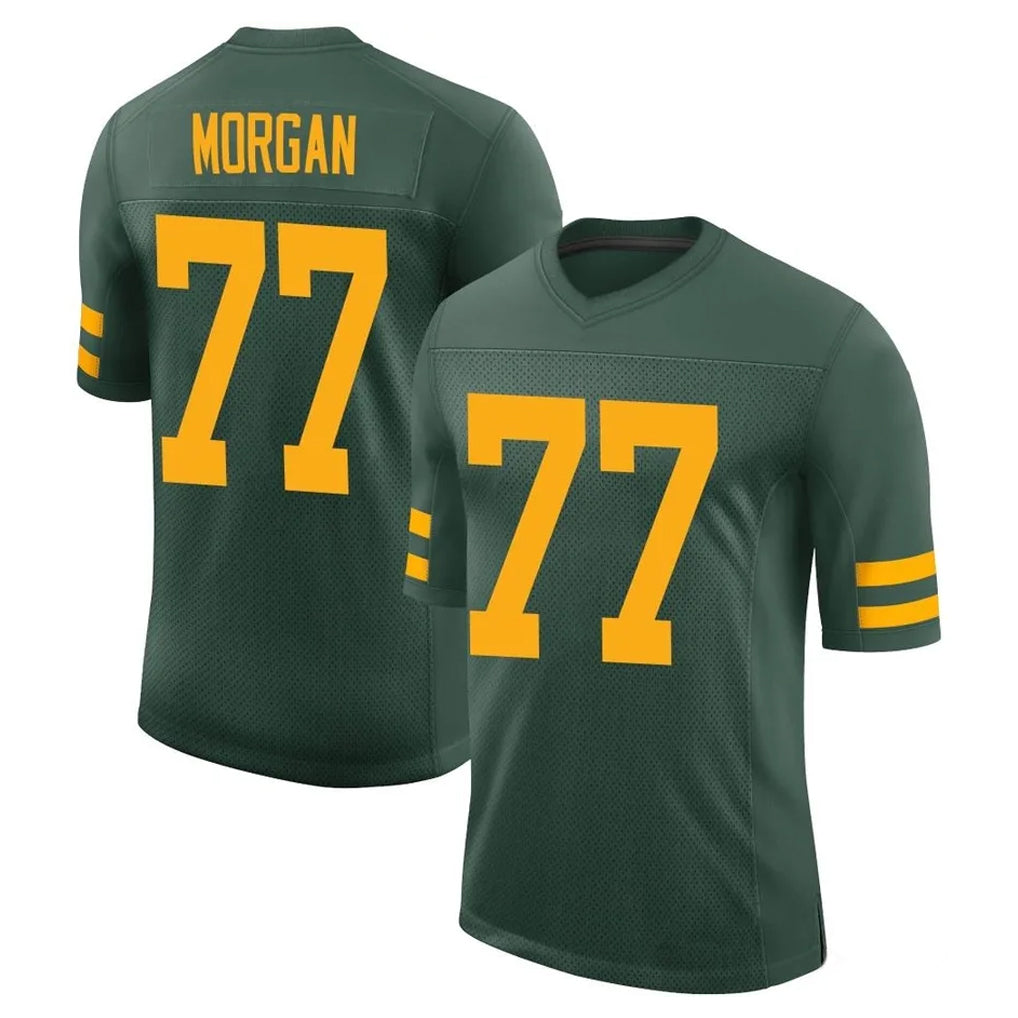 Broks GB.Packers #77 Jordan Morgan Player Green Alternate Vapor Home Game Stitched Jerseys