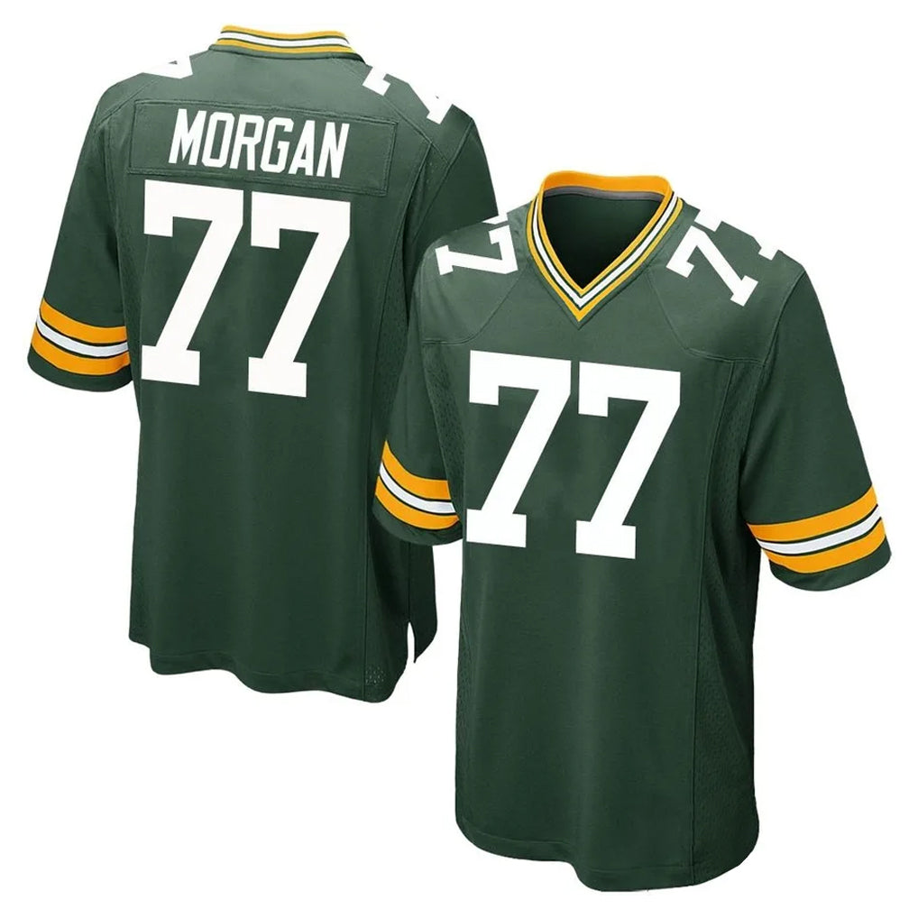 Broks GB.Packers #77 Jordan Morgan Player Green Home Game Stitched Jerseys