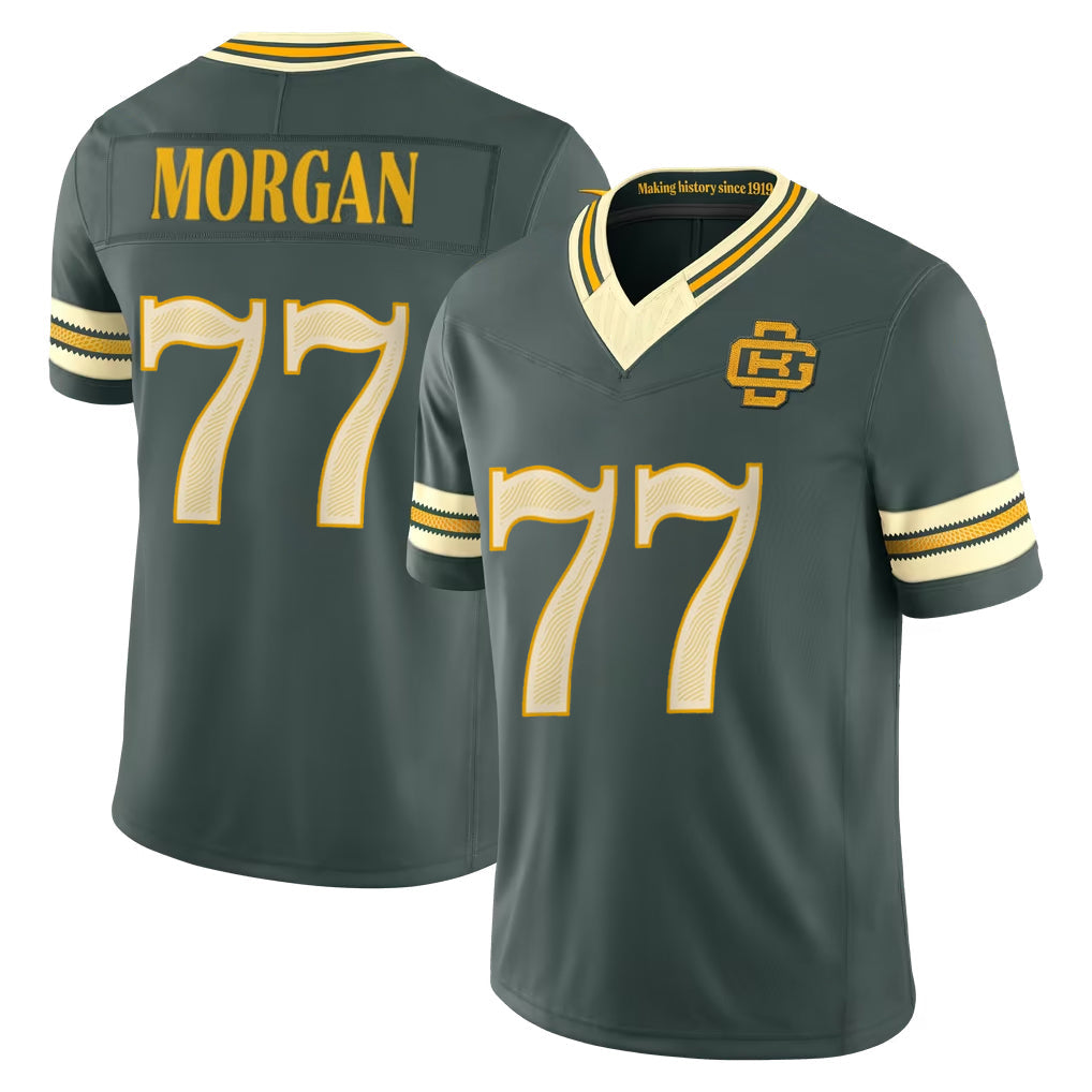 Broks GB.Packers #77 Jordan Morgan Player Green Limited 2026 Rivalries Collection Home Game Stitched Jerseys
